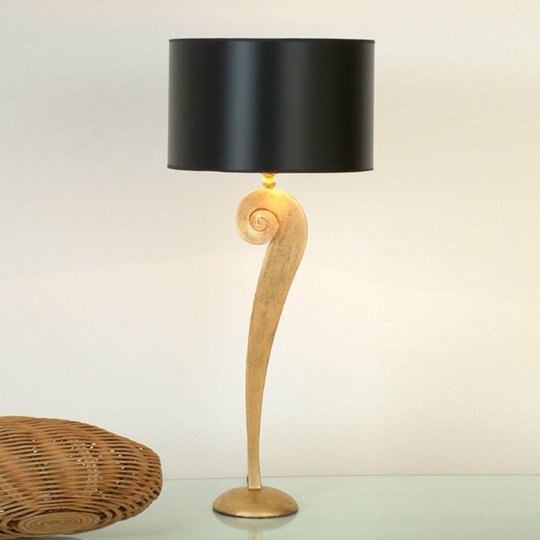 Ädel bordslampa LORGOLIOSO i guld-svart
