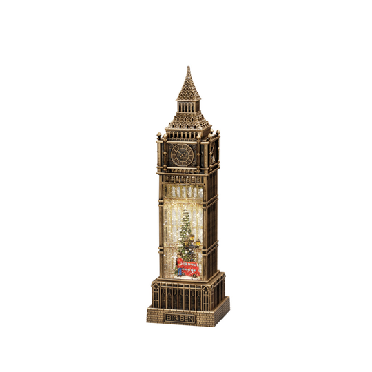 Vattenfylld lykta Big Ben (Brun)