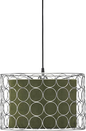 Ring Taklampa 40cm Krom/Grön