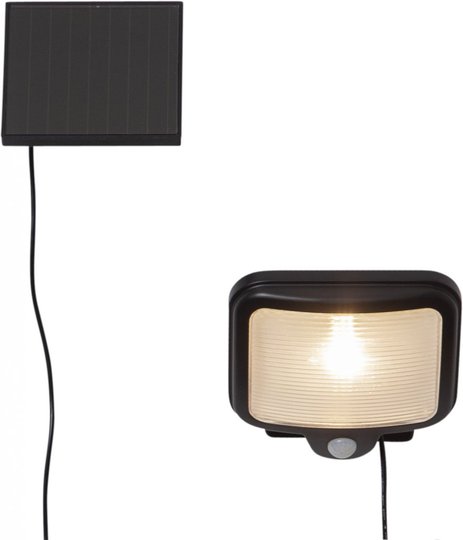 Powerspot Solcell (PIR + skymning) (Svart)