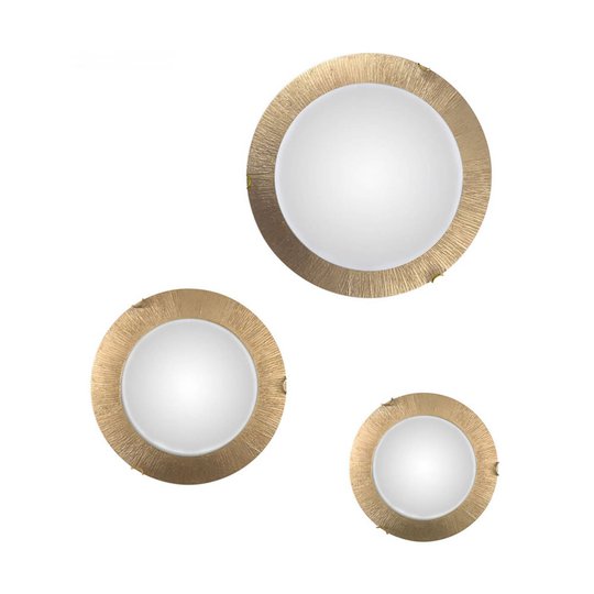 LED-vägglampa Moon Sun, guld, Ø 40 cm