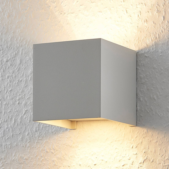ELC Jördis vägglampa, G9, kantig, vit