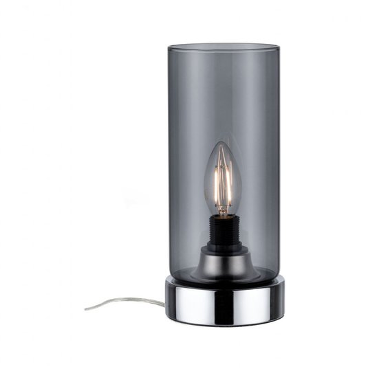 Pinja bordlampa (touch) (Rökfärgad)