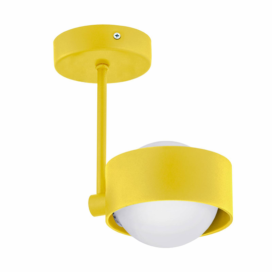 Taklampa Mado av stål, gul, 1 lampa