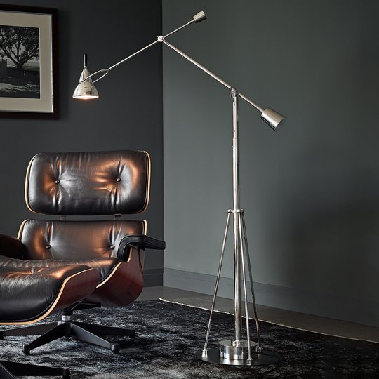 TECNOLUMEN Buquet golvlampa, försilvrad