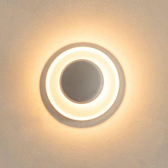 Vibia Top LED-vägglampa Ø 17 cm vit
