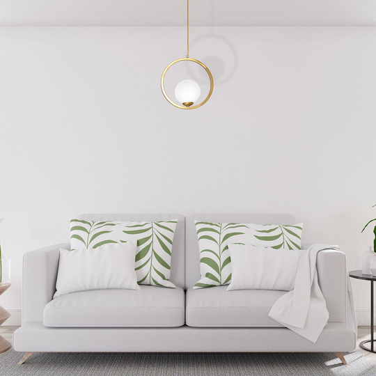 Hänglampa Vienna, opalglas, mässing, 1 lampa