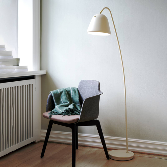 Golvlampa Fleur med rörlig skärm