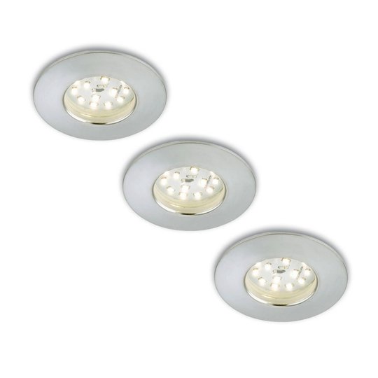 3-pack set LED-inbyggnadsspot Nikas IP44 aluminium