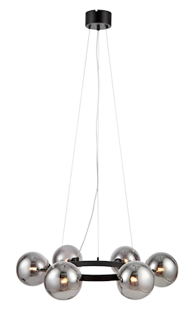 Circle Pendel 6 Black/Smoke