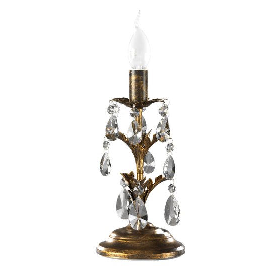Bordslampa Teresa med kristaller, utan skärm