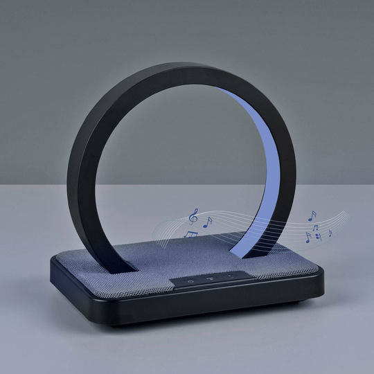LED-bordslampa Beat med batteri, RGBW, matt svart