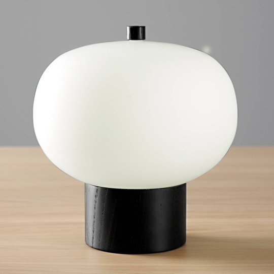 Grok Largi LED-bordslampa, Ø 24 cm, mörk aska