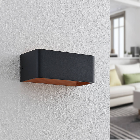 Arcchio Karam LED-vägglampa 20 cm svart