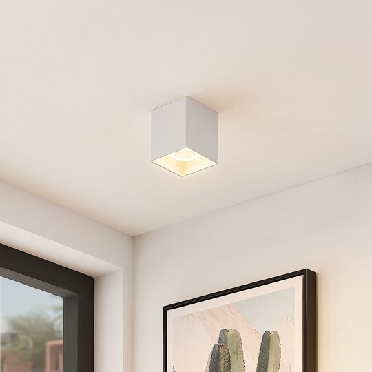 Arcchio Zaki LED-taklampa, kantig, vit