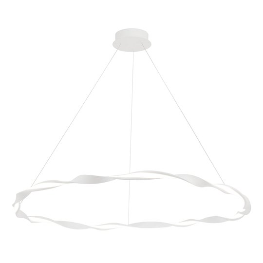 LED-hänglampa Madagascar, sandvit, Ø 108 cm