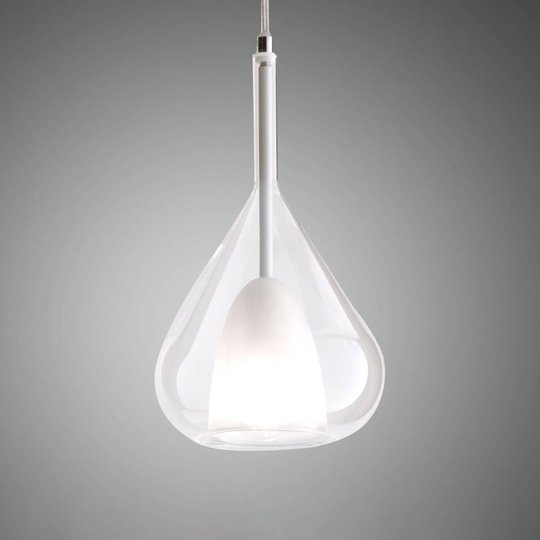 Hänglampa Lila av glas, 1 lampa, klar