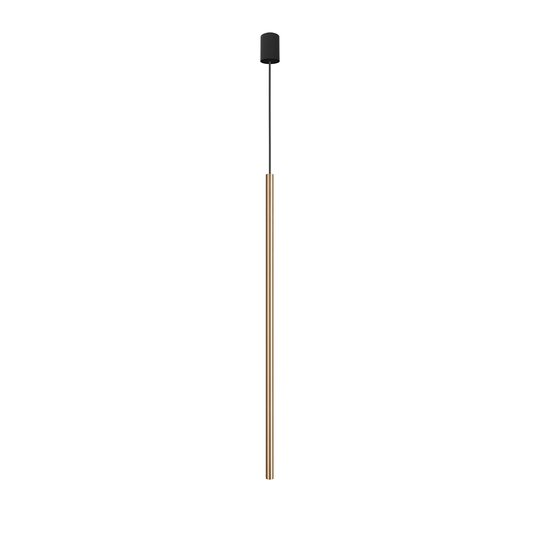 Hänglampa Laser 1 lampa, mässing, skärm 100 cm