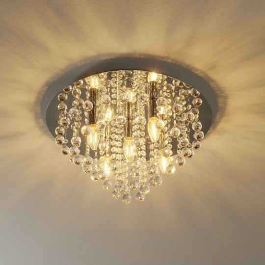 Glänsande taklampa Linden, 5 ljuskällor