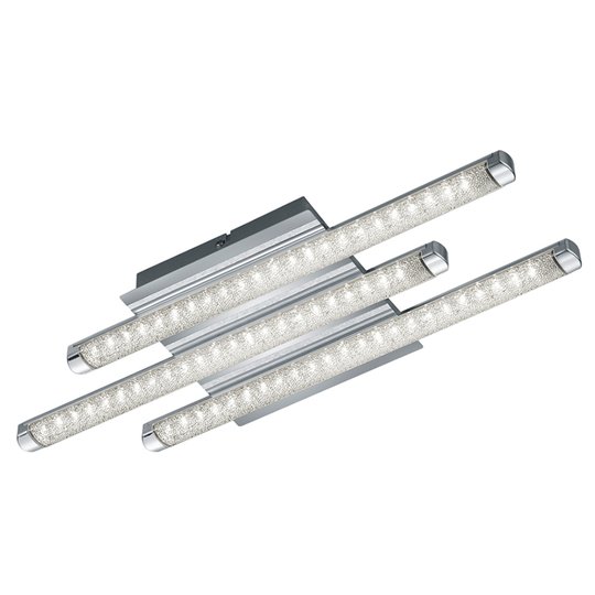 LED-taklampa Street 3 ljusk. kristall