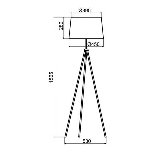 Aluminor Tropic golvlampa vit, röd kabel