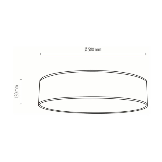 Taklampa Cavos, textilskärm, natur, Ø 58 cm