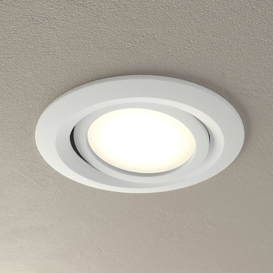 LED-Inbyggnadslampan Coin Slim IP23, set om 1, vit
