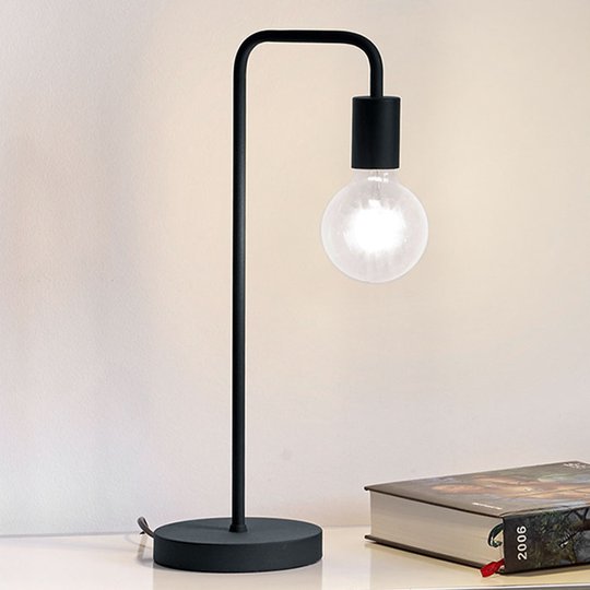 Bordslampa Diallo utan skärm svart matt