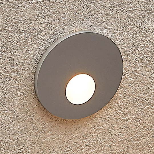 Arcchio Vexi LED-inbyggnadslampa, rund, silver