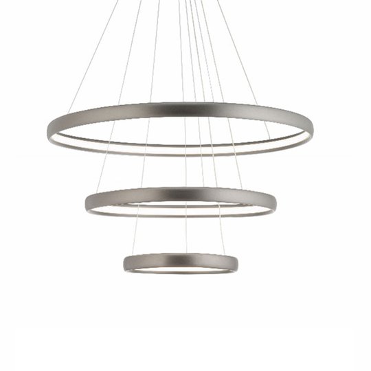 LED-hänglampa Trinity av aluminium, silver