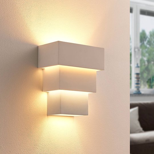 Antonella - effektfull LED-vägglampa av gips