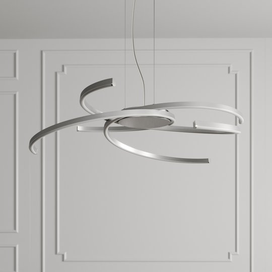 Lindby Katris LED-hänglampa, 73 cm, aluminium