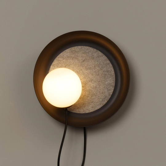 Milan Wire vägglampa Ø 24 cm antracit