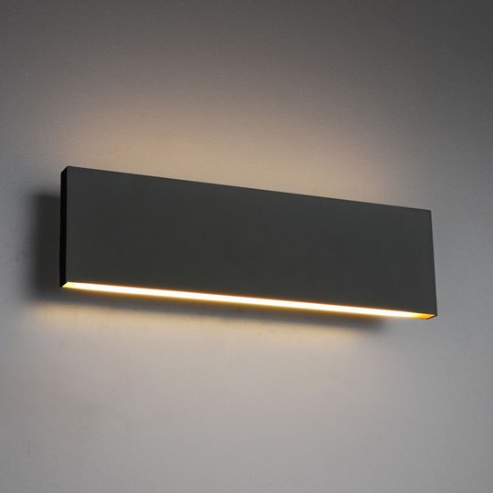 LED-vägglampa Concha 28 cm, antracit