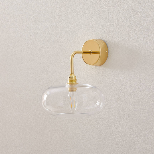 EBB & FLOW Horizon vägglampa arm guld/klar Ø 21 cm