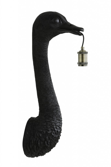 Ostrich vägglampa (Svart)