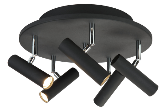 Artic 5-spot rund LED (Svart)