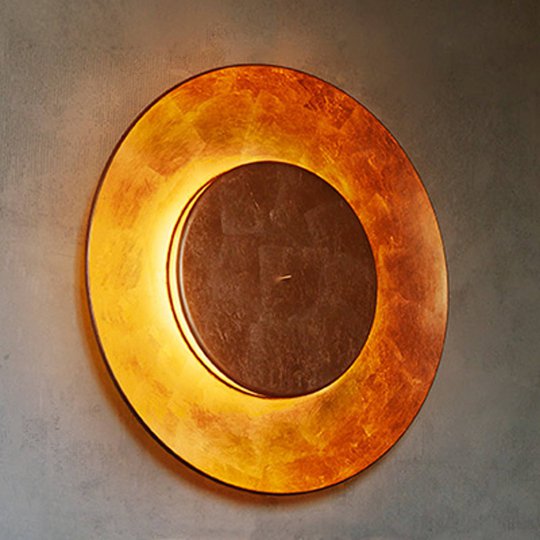 Bladförkopprad vägglampa Lunaire 75 cm
