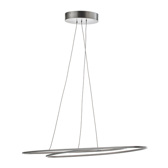 Oval LED-hänglampa Flair, aluminium