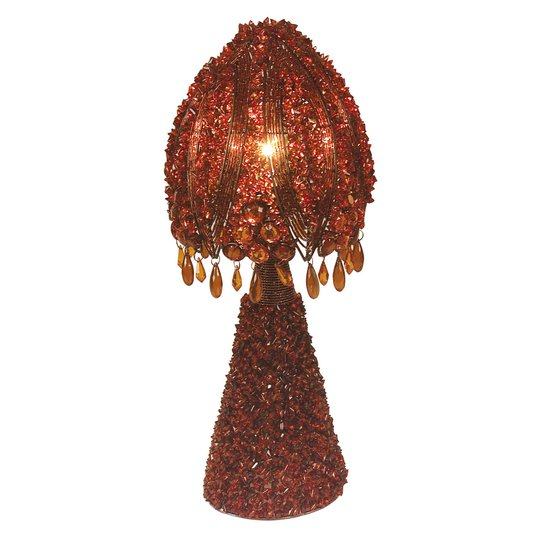 Bordslampa Perla 45 cm röd