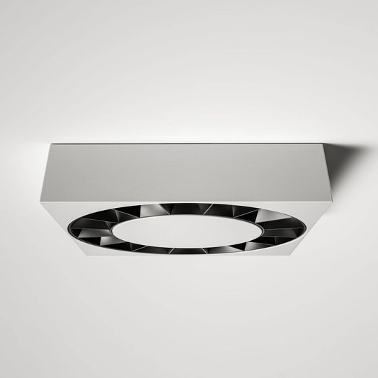 Lucande LED-utomhustaklampa Kelissa vit kantig