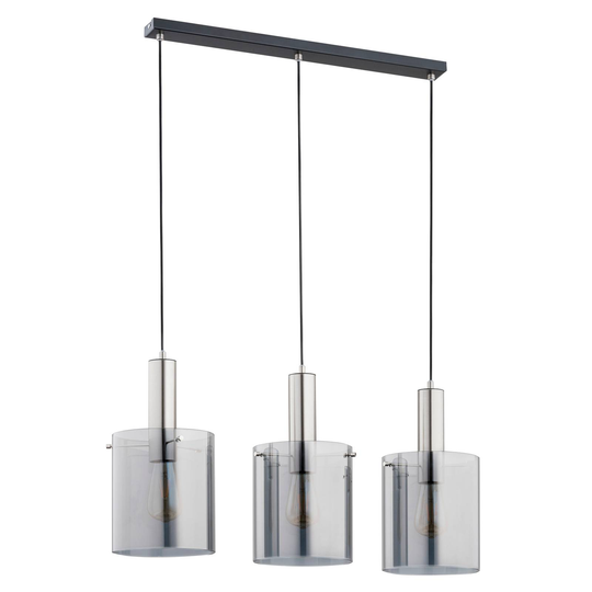 Pendellampa Calena, 3 lampor, silver