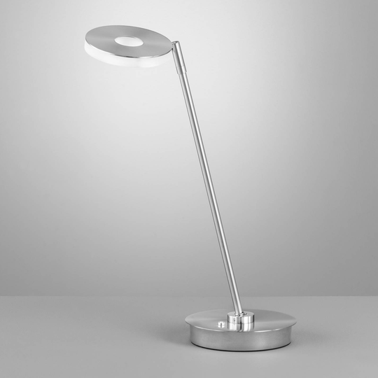 LED-bordslampa Dent, dimbar, CCT, 8 W, nickel