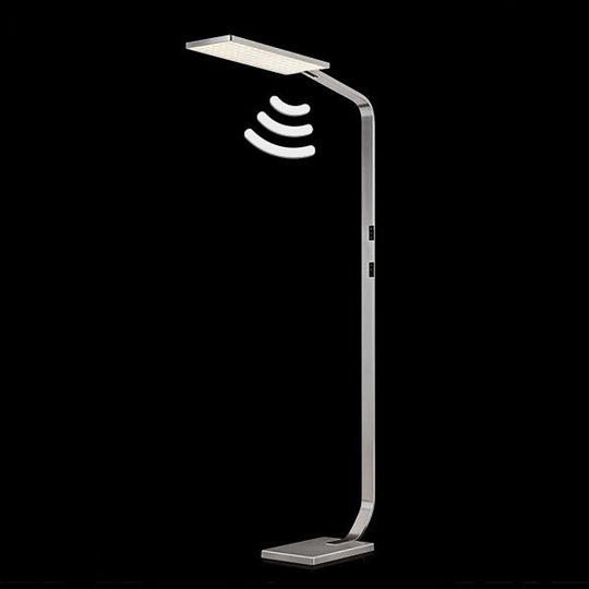 Nimbus Force One LED-golvlampa, aluminium glans