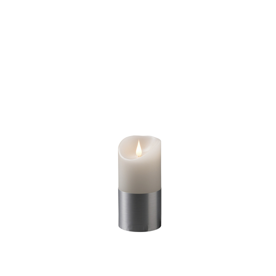 Vaxljus med silverfolie 15,5cm (Silver)