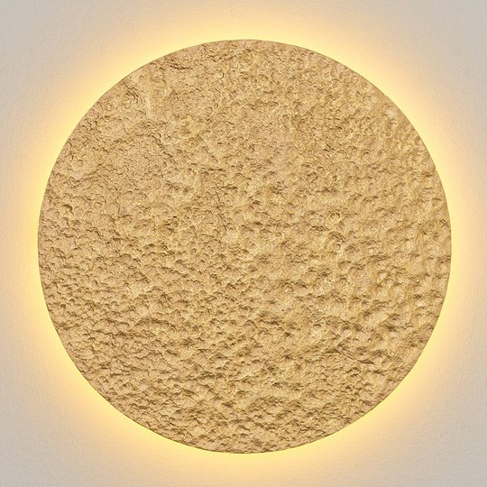 LED-vägglampa Meteor, Ø 55 cm, guld