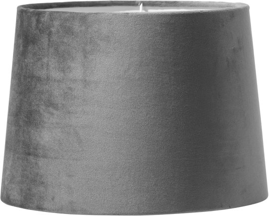 Sofia Lampskärm Sammet Grå 25cm (Grå)