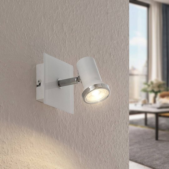 Lindby Marvolo vägglampa, vit, 1 lampa