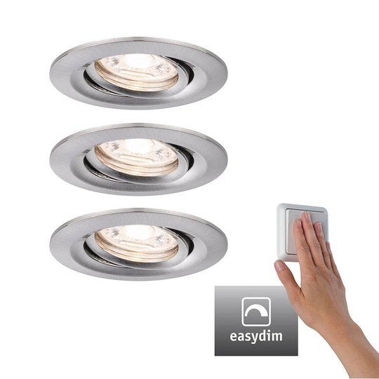 Paulmann Nova mini Plus LED easydim 3-pack järn