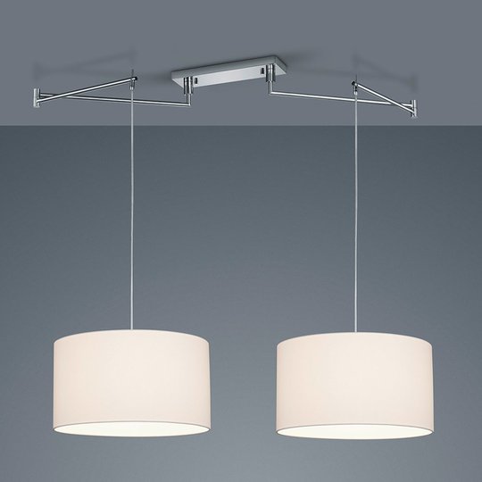 Helestra Certo hänglampa cylinder 2 lampor vit
